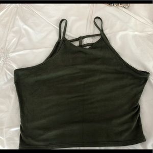 Green velvet tank top!